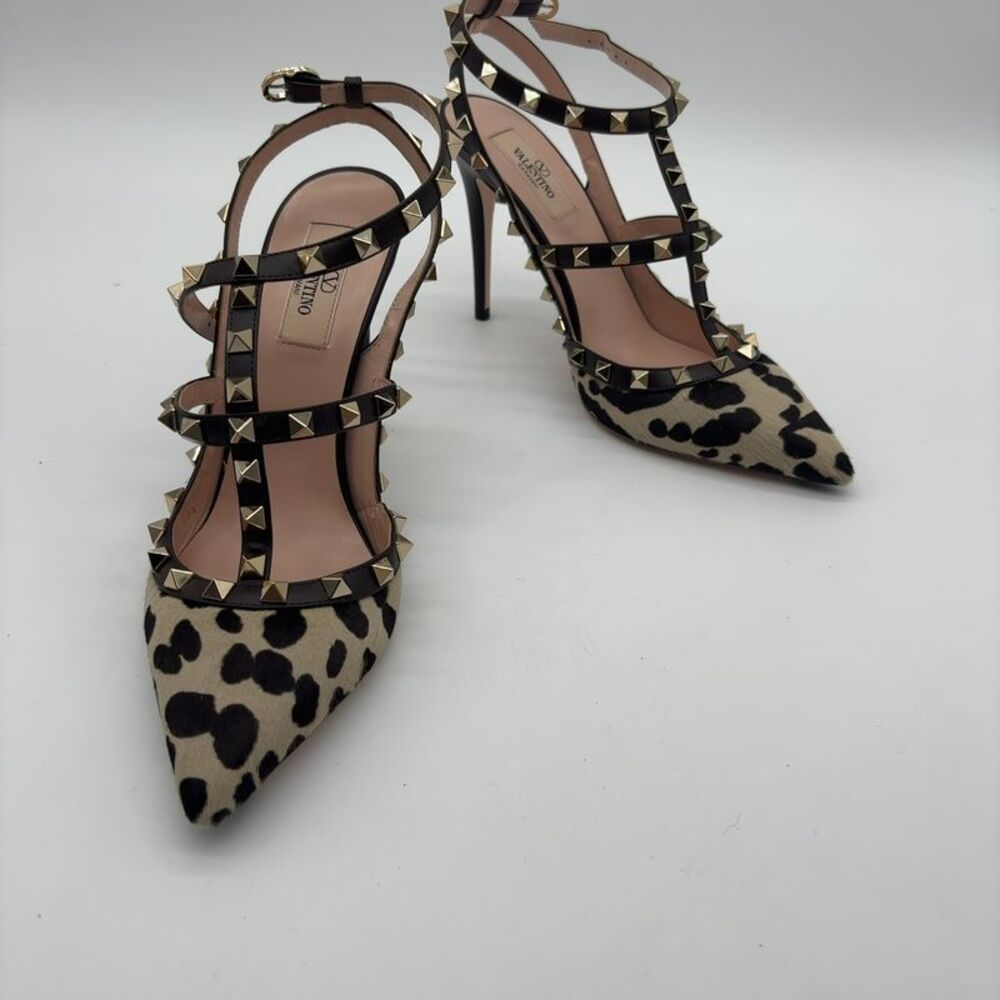 valentino Haircalf & Leather Pump Heels
